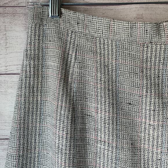 Vintage Gilmor Gray Plaid Skirt Pleated Detail Knee Length Size 11/12 - Picture 15 of 16